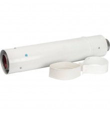 Труба коаксиальная телескопическая STOUT DN60/100 470-750 мм п/м, уплотнения и хомут в комплекте SCA-6010-004775 (SCA-6010-004775)