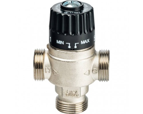 STOUT  Термостатический смесительный клапан для систем отопления и ГВС 3/4   НР   30-65°С KV 1,8 (SVM-0025-186520)