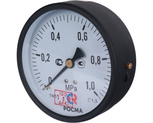 Манометр РОСМА 100 мм 150 градусов 1/2 давление 1 МРа ТМ-510Т (00000000908)