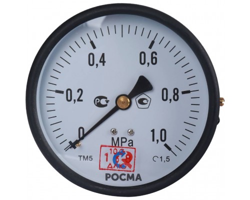 Манометр РОСМА 100 мм 150 градусов 1/2 давление 1 МРа ТМ-510Т (00000000908)