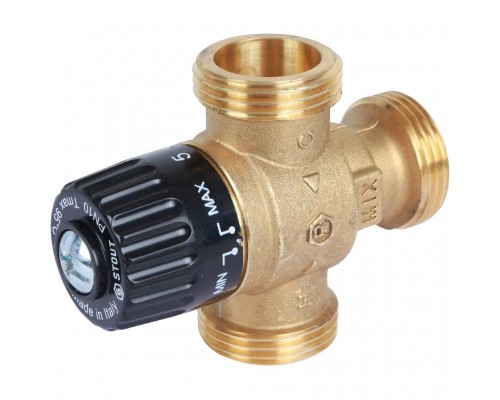 Термостатический смесительный клапан для систем отопления и ГВС STOUT 30-65°С KV 1,8 SVM-0125-186525 (SVM-0125-186525)
