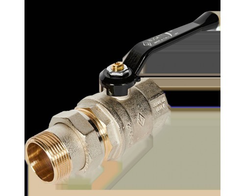 Кран шаровой BUGATTI Oregon с полусгоном (ручка-рычаг алюминий) внут-наруж резьба 1 1/4 (03200038)