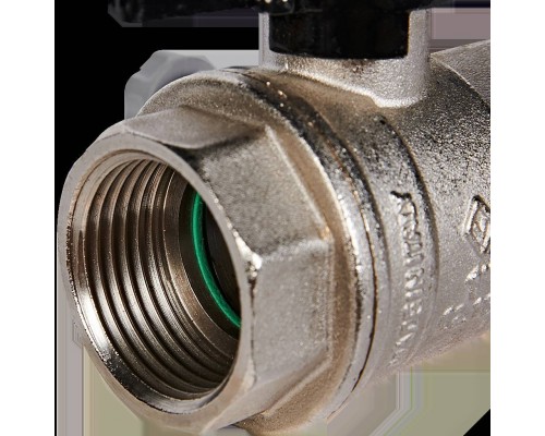 Кран шаровой BUGATTI Oregon 1” с дренажем и воздухоотводчиком, (ручка-бабочка) внут-внут резьба (03320017)