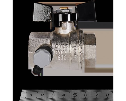 Кран шаровой BUGATTI Oregon 1” с дренажем и воздухоотводчиком, (ручка-бабочка) внут-внут резьба (03320017)