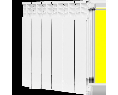 Радиатор биметаллический STOUT Space 500 6 секций нижнее правое подключение RAL9016 SRB-0320-050006 (SRB-0320-050006)
