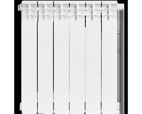 Радиатор биметаллический STOUT Space 500 6 секций нижнее правое подключение RAL9016 SRB-0320-050006 (SRB-0320-050006)
