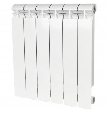 Радиатор алюминиевый STOUT ALPHA 500 6 секций боковое подключение (белый RAL 9016) SRA-2310-050006 (SRA-2310-050006)