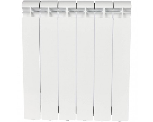 Радиатор алюминиевый STOUT ALPHA 500 6 секций боковое подключение (белый RAL 9016) SRA-2310-050006 (SRA-2310-050006)