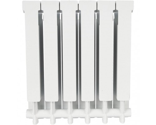 Радиатор алюминиевый STOUT ALPHA 500 6 секций боковое подключение (белый RAL 9016) SRA-2310-050006 (SRA-2310-050006)