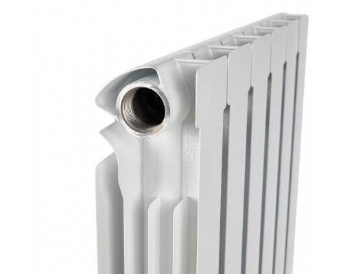 Радиатор алюминиевый STOUT ALPHA 500 6 секций боковое подключение (белый RAL 9016) SRA-2310-050006 (SRA-2310-050006)