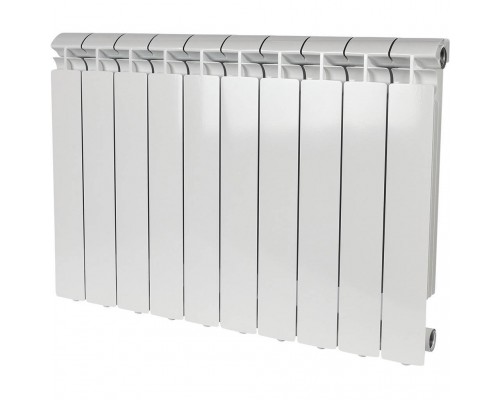 Радиатор алюминиевый STOUT ALPHA 500 10 секций боковое подключение (белый RAL 9016) SRA-2310-050010 (SRA-2310-050010)