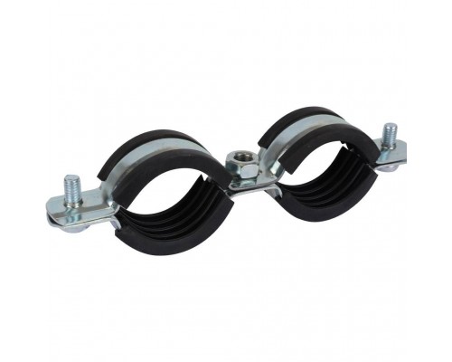 Комплект двойной хомут для труб STOUT хомут+шпилька шуруп +дюбель пластиковый 1 (32-35) (SAC-0020-200001)