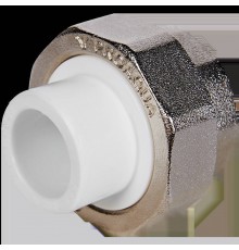 Муфта комбинированная Pro Aqua d=20-1/2 PP-R разъемная (американка) ВР Белая (PA20008)