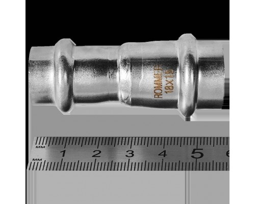 Муфта ROMMER переходная, 18х15, из нержавеющей стали прессовой (RSS-0018-001815)