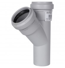 Тройник канализационный бесшумный STOUT D 58 x 58 / 45° SKB-0015-585845 (SKB-0015-585845)
