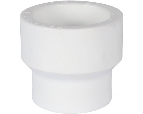Муфта переходная Политэк 50х40 внутр./внутр. для полипропиленовых труб под сварку (цвет белый) (9000005040)