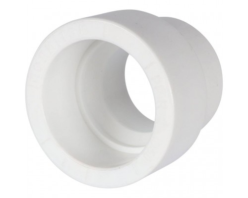 Муфта переходная Политэк 50х40 внутр./внутр. для полипропиленовых труб под сварку (цвет белый) (9000005040)