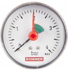 Манометр аксиальный ROMMER с указателем предела 63 мм 1/4 (RIM-0007-630408)