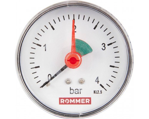 Манометр аксиальный ROMMER с указателем предела 63 мм 1/4 (RIM-0007-630408)