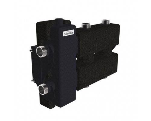 Балансировочный коллектор GIDRUSS BM-60-3DU.EPP (до 60 кВт, подкл. котла G 1, 1+1+1 контура G 1, 4D-кронштейны K.UMS, EPP-термоизоляция) (BM 6001T 20)