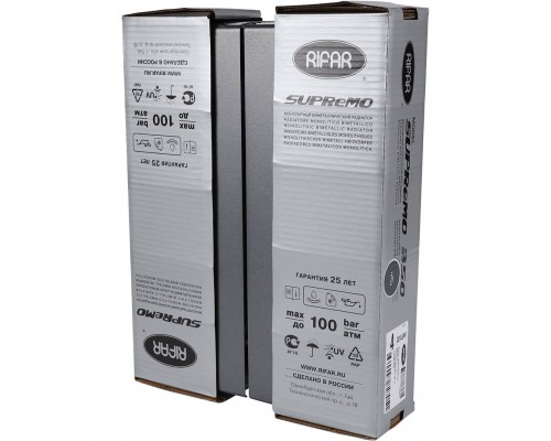 Радиатор биметаллический RIFAR SUPReMO 350 4 секций боковое подключение (Цвет ТИТАН) 4RS35-4-TI (4RS35-4-TI)