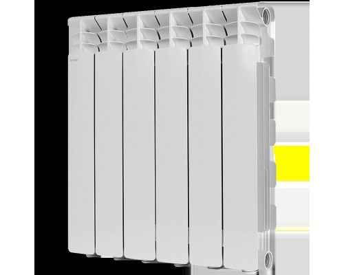 Радиатор алюминиевый STOUT GAMMA 500 6 секций боковое подключение (белый RAL 9010) SRA-3310-050006 (SRA-3310-050006)