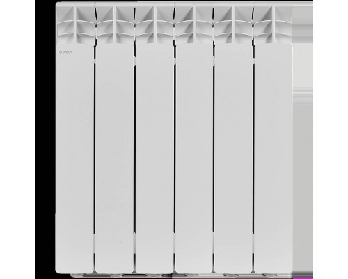 Радиатор алюминиевый STOUT GAMMA 500 6 секций боковое подключение (белый RAL 9010) SRA-3310-050006 (SRA-3310-050006)