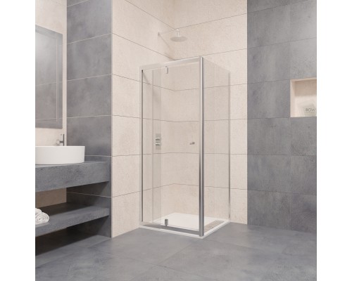 Душевой уголок RGW Passage PA-02+80 см (77-90)x80x185 профиль хром, стекло прозрачное