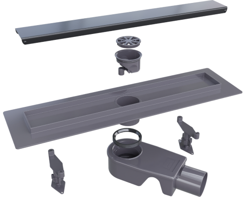 Душевой трап (лоток) RGW Shower Drain SDR-31B 40 см, черный