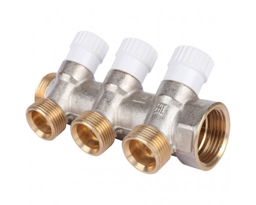 3-х ходовой коллектор LUXOR с перекрывающими кранами CP 453 (G1xG3/4 EK) (68513503 )