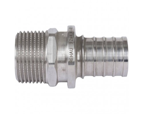 *11377521001 REHAU RAUTITAN Переходник из нерж. стали с наружной резьбой 32 - R 1 для труб из сшит полиэтил аксиальный (11377521001)