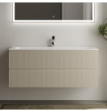 Тумба с раковиной Sancos Snob R 120 см, beige soft, раковина CN7017