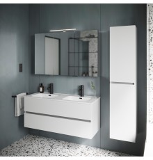 Мебель для ванной комнаты Sancos Urban двойная 120 см, белый глянец