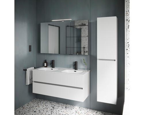 Мебель для ванной комнаты Sancos Urban двойная 120 см, белый глянец