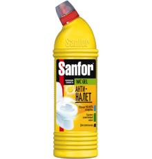 Универсальное моющее средство Sanfor WC Gel Антиналет лимонная свежесть, 1 л