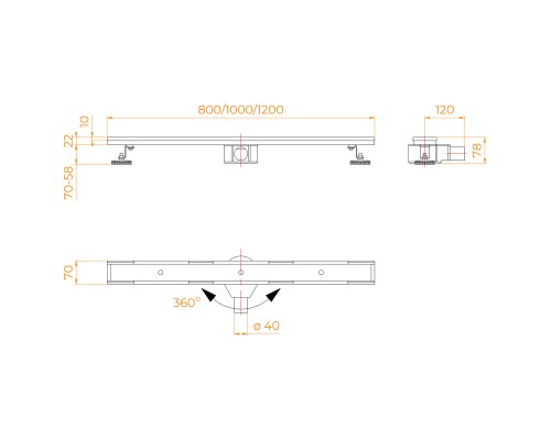 Душевой трап RGW SDR-08
