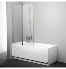 Шторка на ванну Ravak CVS2-100 L Transparent профиль блестящий
