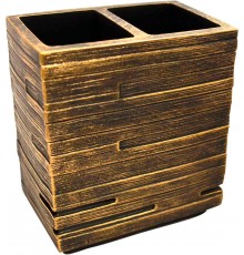 Стакан Ridder Brick 22150248 для зубных щеток, бронзовый