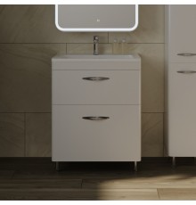 Тумба с раковиной Style Line Каре 70 напольная, Люкс Plus, белая