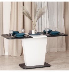 Обеденный стол TetChair Модерн Gent 110 см, белый, мрамор блэк роял