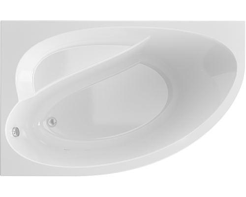 Акриловая ванна Timo Iva 1610 L 160x100 см, угловая, с каркасом, асимметричная