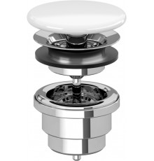 Донный клапан для раковины Villeroy   Boch 68080001 без перелива, альпийский белый