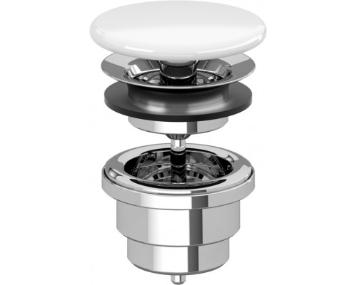 Донный клапан для раковины Villeroy   Boch 68080001 без перелива, альпийский белый