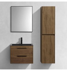 Мебель для ванной комнаты Vincea Chiara 2D 60, 2 ящика, дуб табак, с черной раковиной