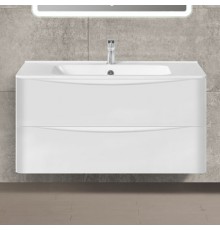 Тумба с раковиной Vincea Paola 100 белая глянцевая