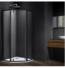 Душевой уголок Vincea Penta VSP-3P900CLB 90x90, профиль чёрный, стекло прозрачное