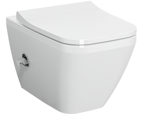 Унитаз подвесной VitrA Integra Square 7082B003-7209 с функцией биде и встроенным смесителем