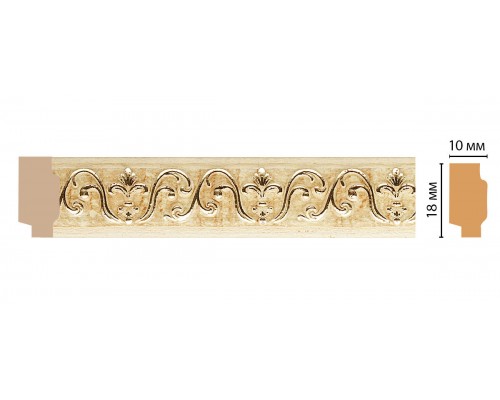 Молдинг DECOMASTER 158-1028 ДМ (18*10*2400 мм)