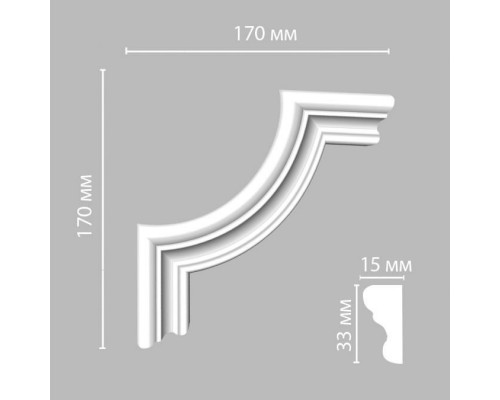 Угол DECOMASTER 97124-2 (170*170*15мм)