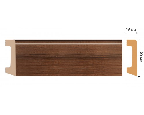 Плинтус напольный DECOMASTER D234-74ДМ (58*16*2400 мм)